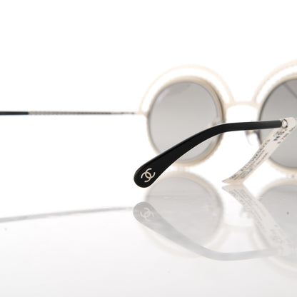 Chanel Pearl Round Sunglasses 71139 Silver 5 of 10