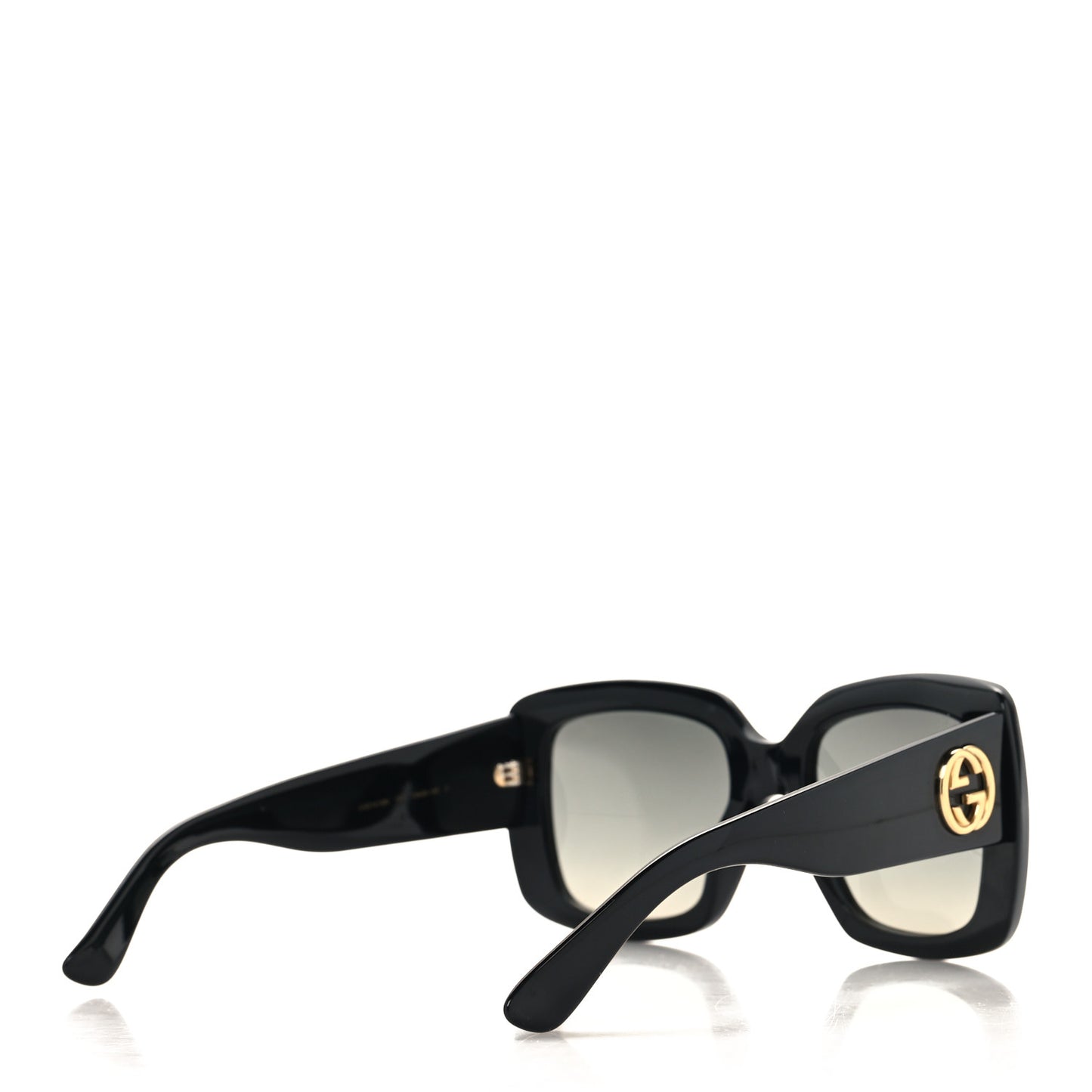 Acetate Square Frame Sunglasses GG0141SN Black