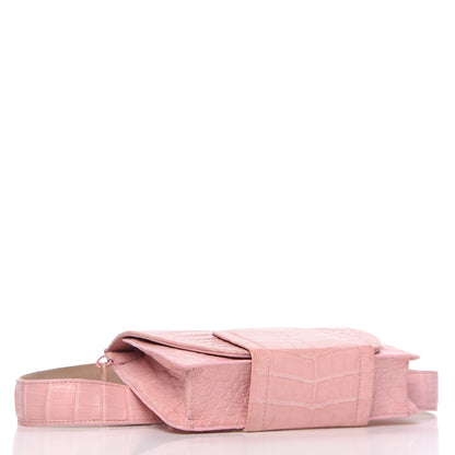 Nancy Gonzalez Crocodile Flap Belt Bag Pink 5 of 11