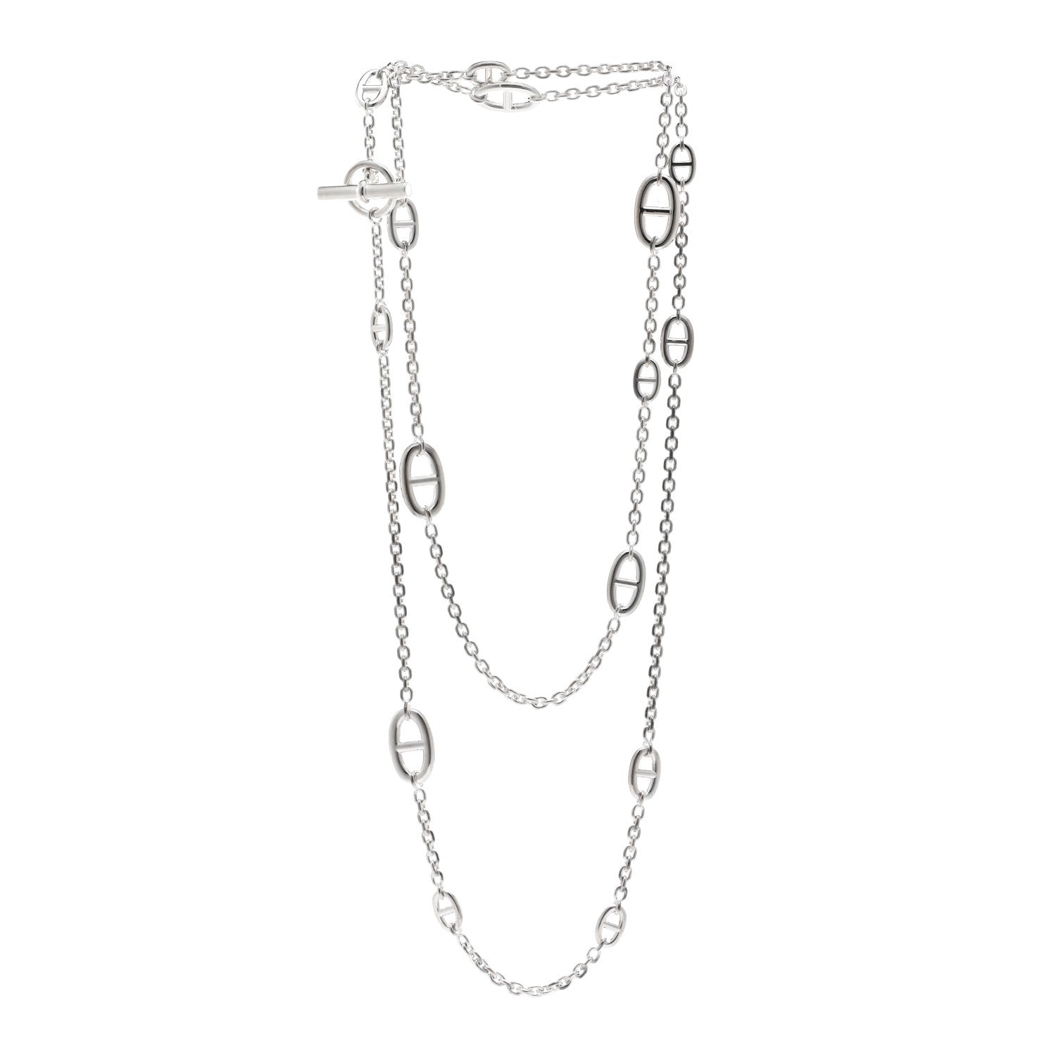 Hermes Sterling Silver Farandole Necklace 3 of 5