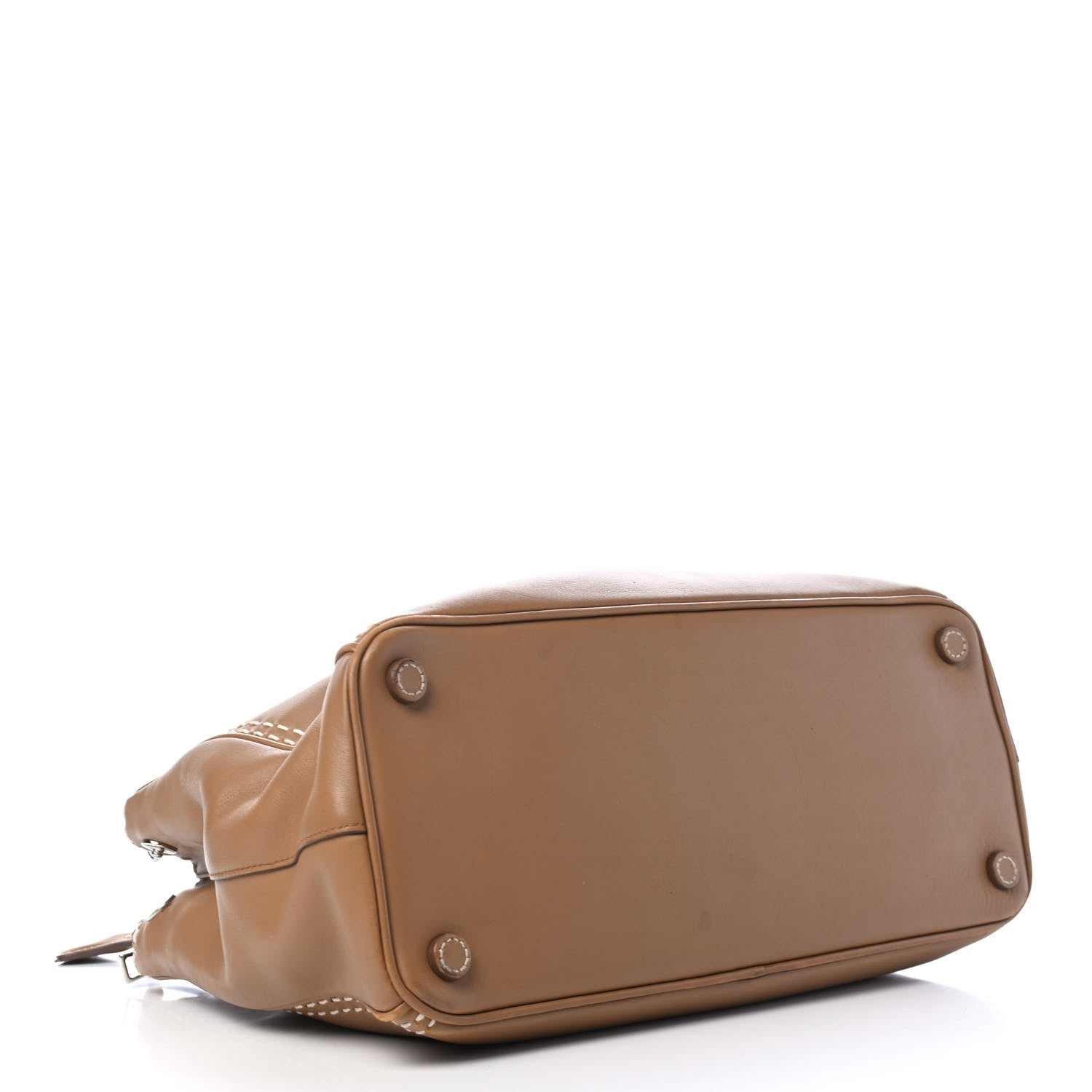 Prada City Calf Hand Stitched Medium Galleria Double Zip Tote Caramel 3 of 6