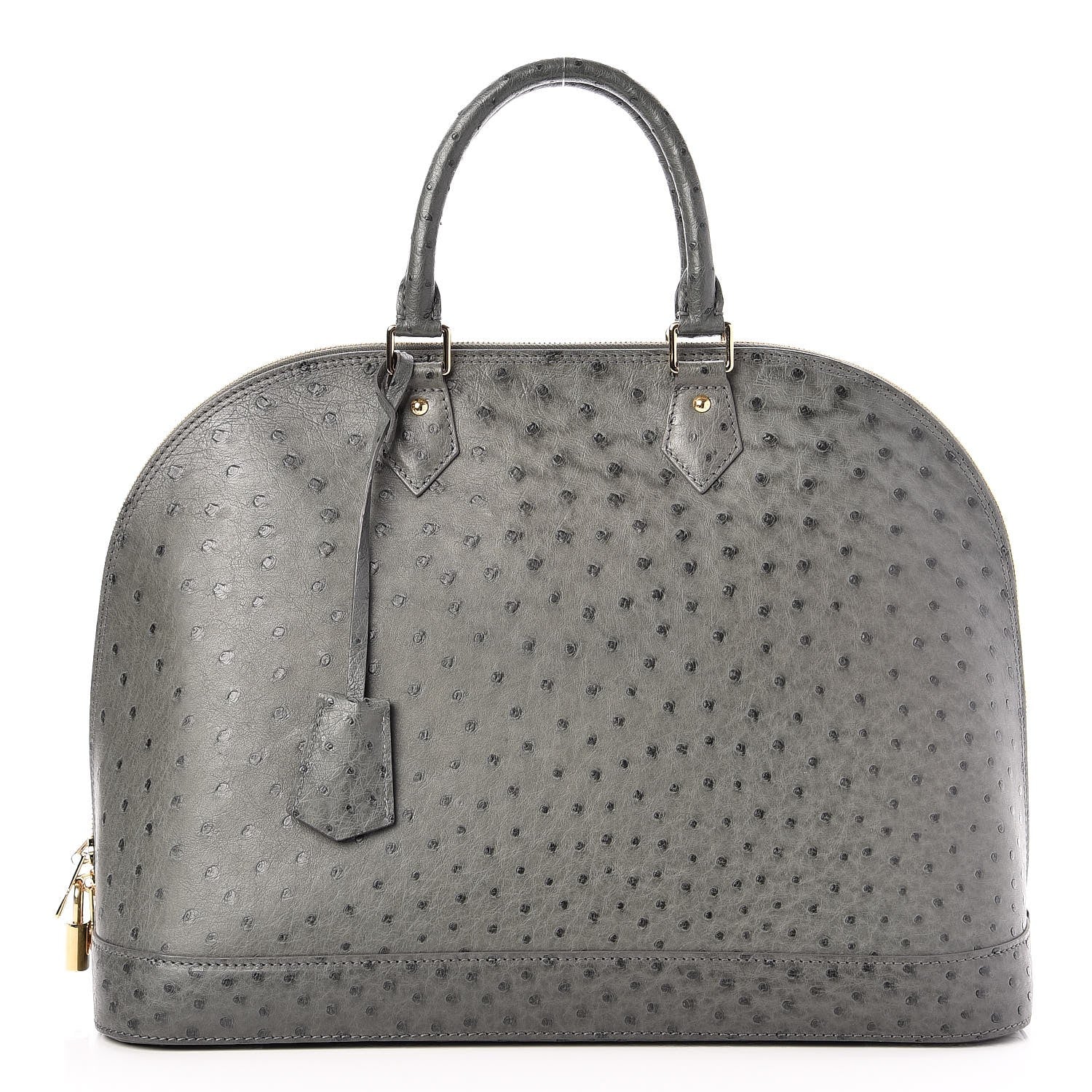 Louis Vuitton Ostrich Alma MM Gris 1 of 6