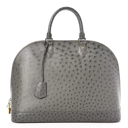 Louis Vuitton Ostrich Alma MM Gris 1 of 6