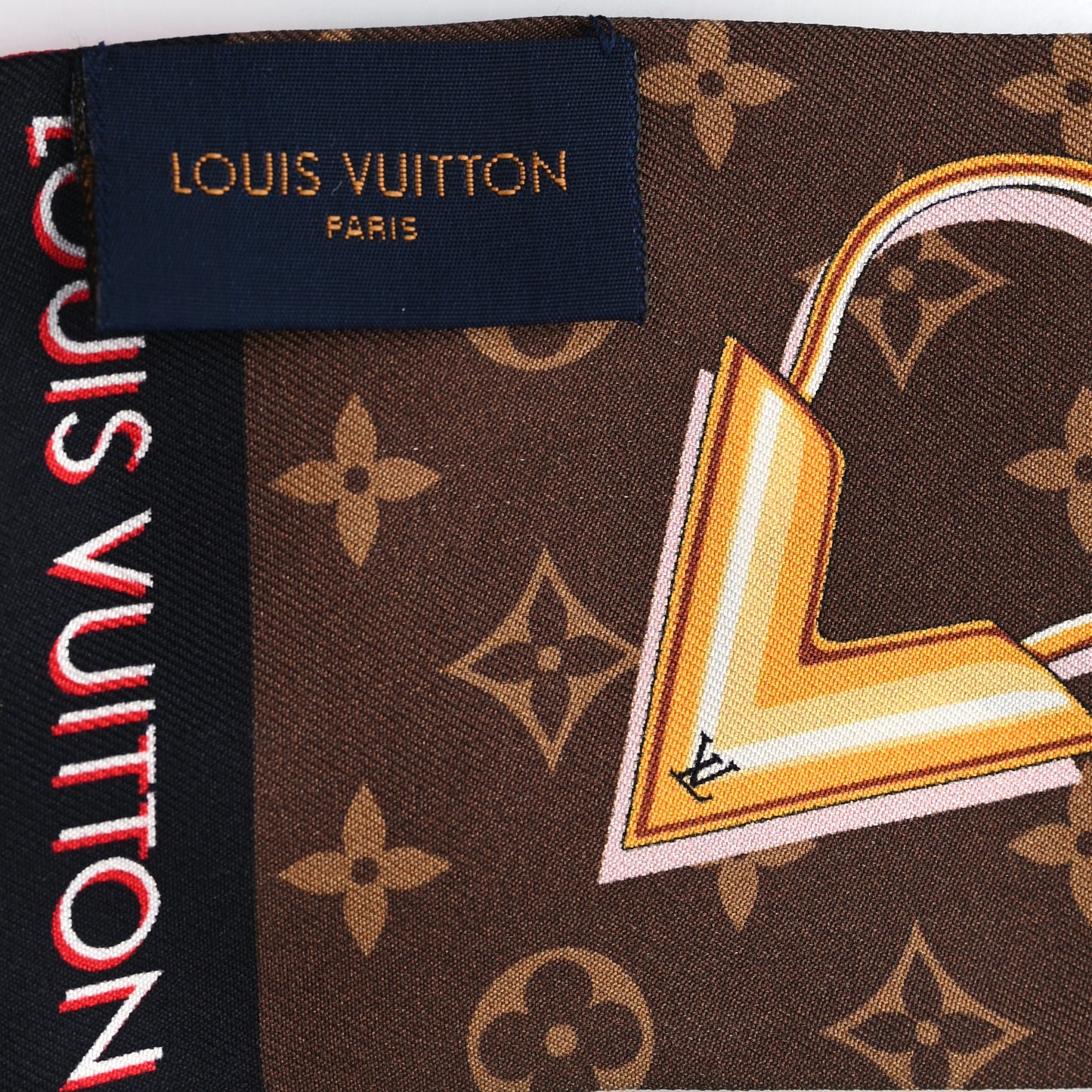 Silk Monogram Escale Perfect Match Bandeau Marron