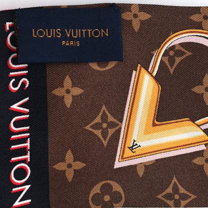 Louis Vuitton Silk Monogram Escale Perfect Match Bandeau Marron 2 of 3