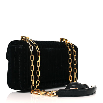 Tom Ford Velvet T Clasp Shoulder Bag Black 3 of 10