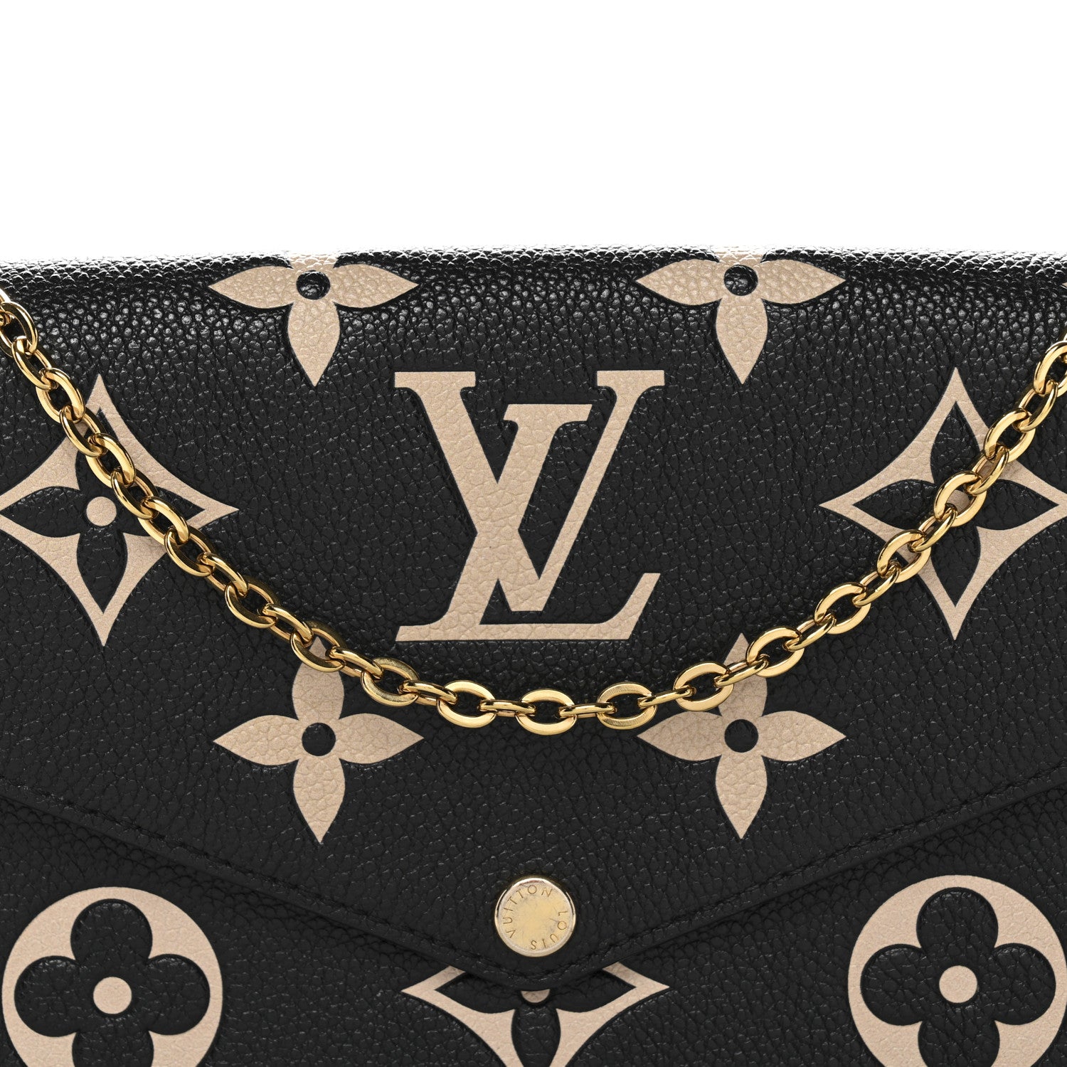 Louis Vuitton Empreinte Monogram Giant Felicie Pochette Black Beige 8 of 13
