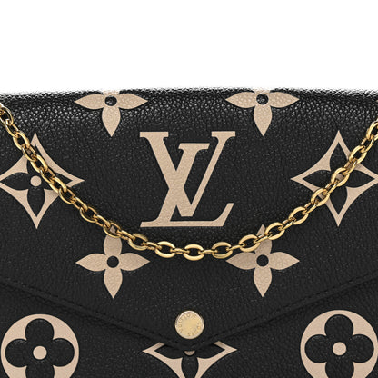 Louis Vuitton Empreinte Monogram Giant Felicie Pochette Black Beige 8 of 13
