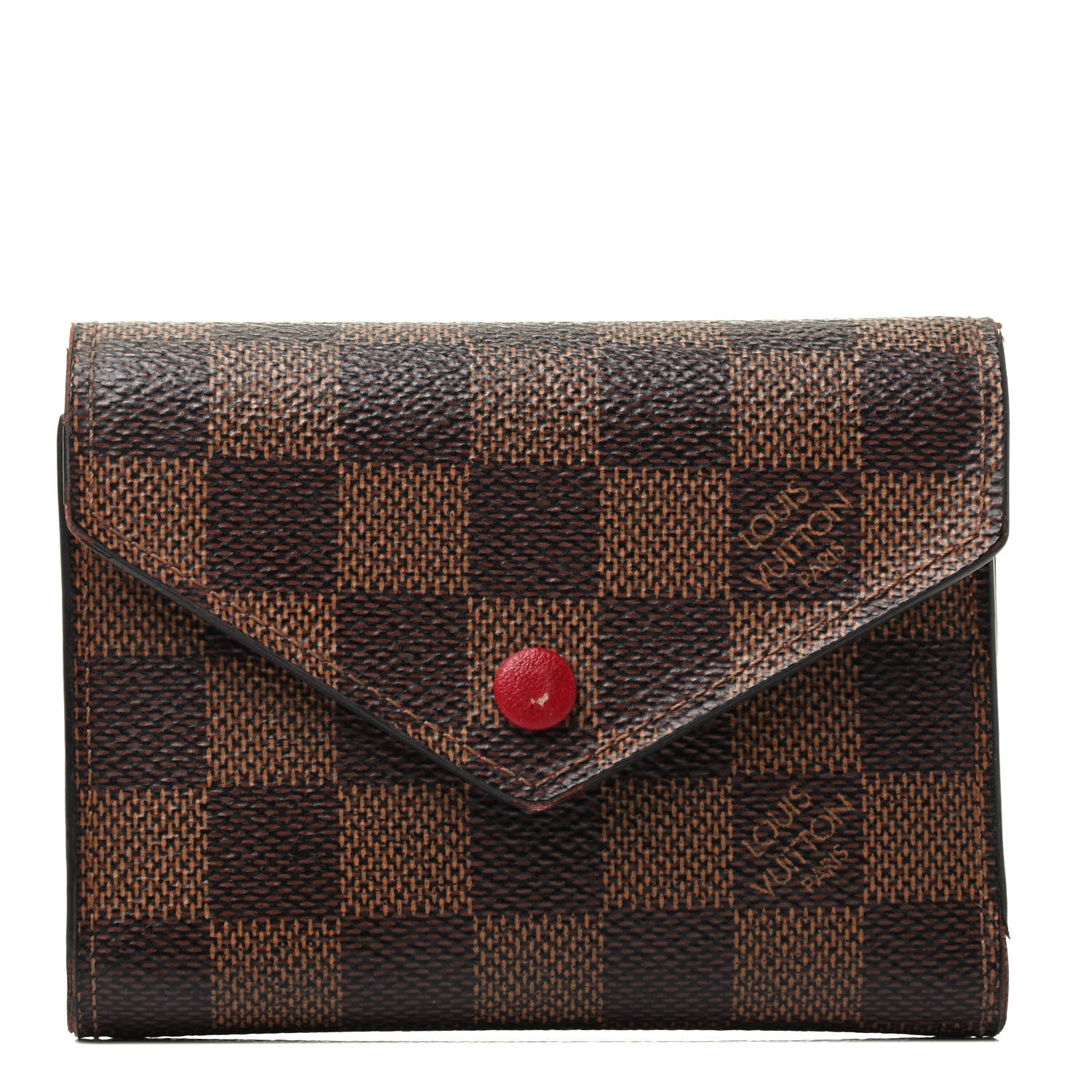 Louis Vuitton Damier Ebene Victorine Wallet Cherry 1 of 3