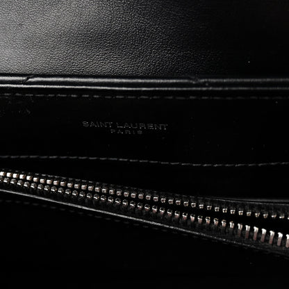 Saint Laurent Calfskin Y Quilted Monogram Small Loulou Chain Satchel Black 6 of 10