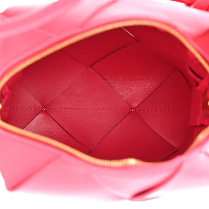 Bottega Veneta Lambskin Maxi Intrecciato Mini Cassette Camera Bag Cranberry 5 of 9