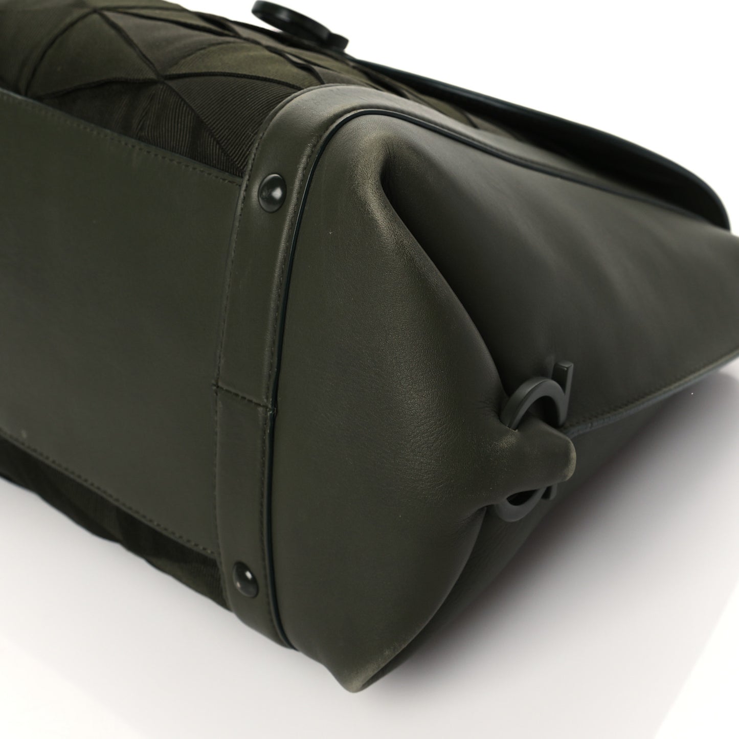 Calfskin Alligator Pleated Soft Sofia Satchel Green