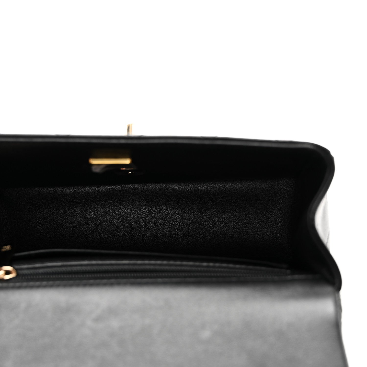 Chanel Lambskin Quilted Mini Top Handle Rectangular Flap Black 5 of 11