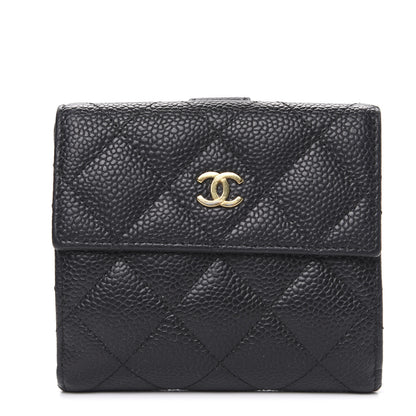 Chanel Caviar Quilted Compact Flap Wallet Black 1 of 8