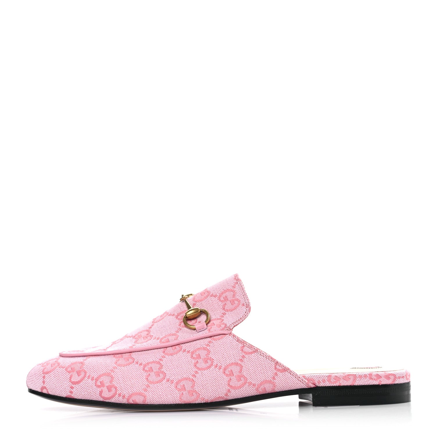 Gucci Canvas GG Monogram Nappa Womens Princetown Slippers 40 Cotton Candy Dark Cotton Candy Wild Rose 1 of 9