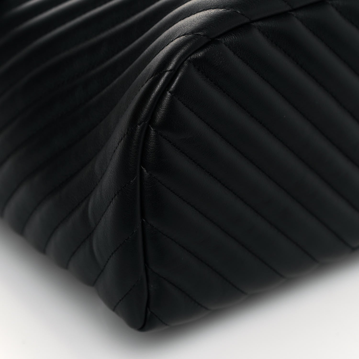 Chanel Calfskin Chevron Quilted Large Urban Spirit Backpack Black 9 of 12