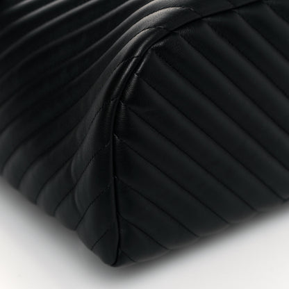 Chanel Calfskin Chevron Quilted Large Urban Spirit Backpack Black 9 of 12