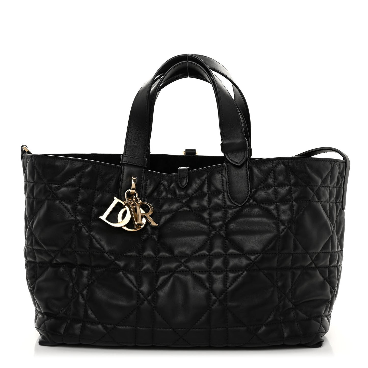 Calfskin Macrocannage Medium Toujours Black