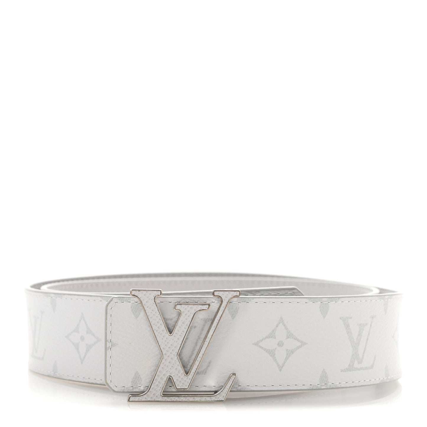 Taiga Monogram 40mm LV Initiales Belt 100 40 White