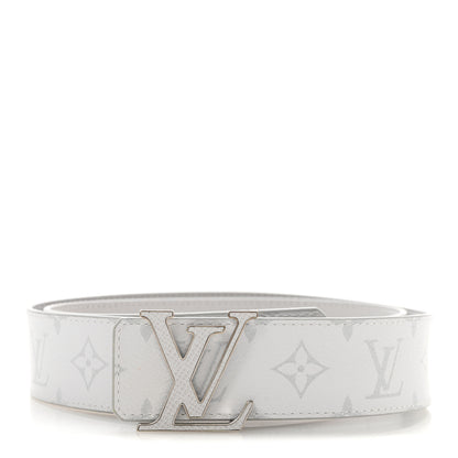 Louis Vuitton Taiga Monogram 40mm LV Initiales Belt 100 40 White 1 of 7