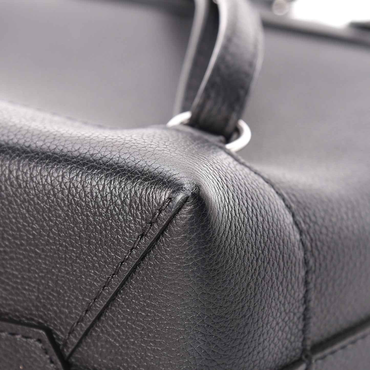 Calfskin Lockme Mini Backpack Black