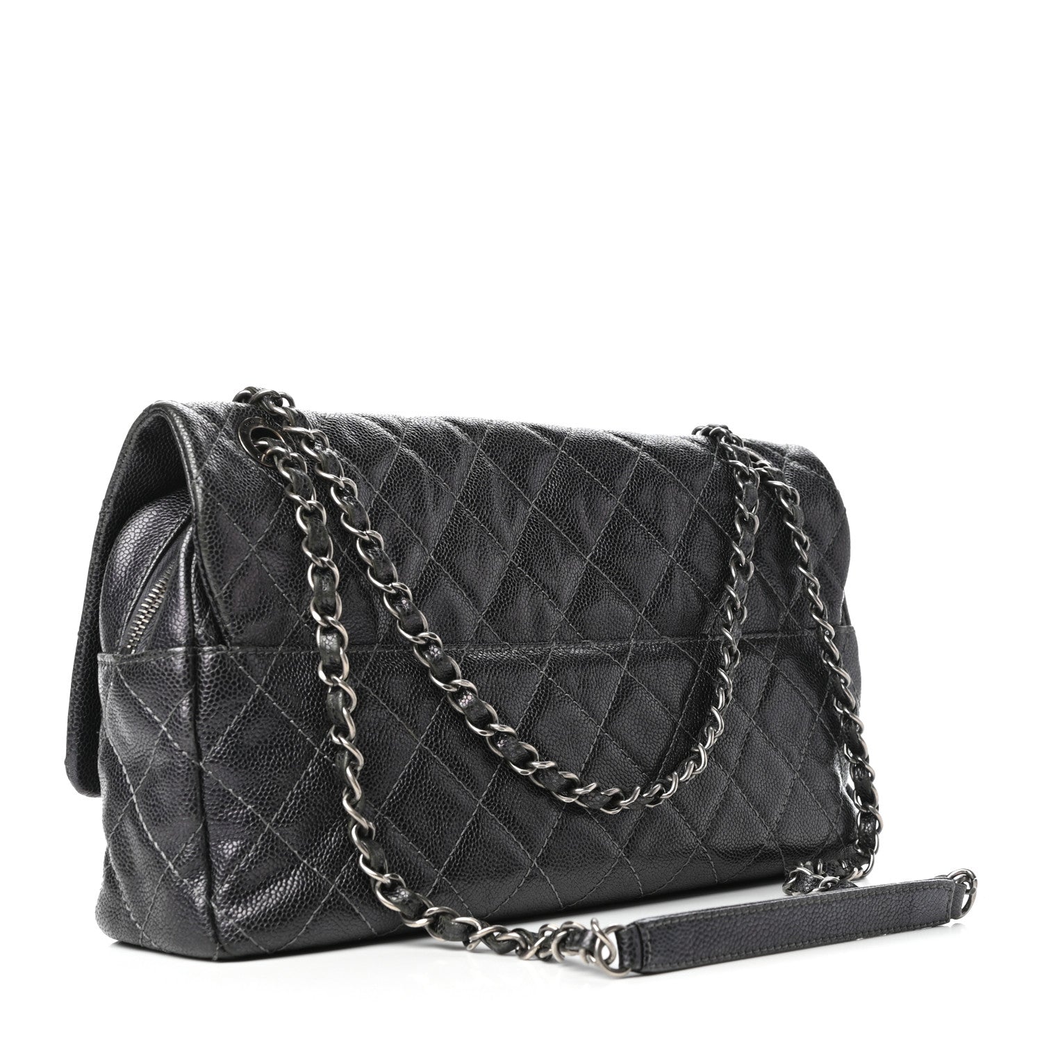 Chanel Iridescent Caviar Quilted Large Chic Flap Grey 3 of 9