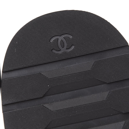 Chanel Shiny Goatskin Calfskin Quilted Lace Up Combat Boots 40 Black 7 of 10