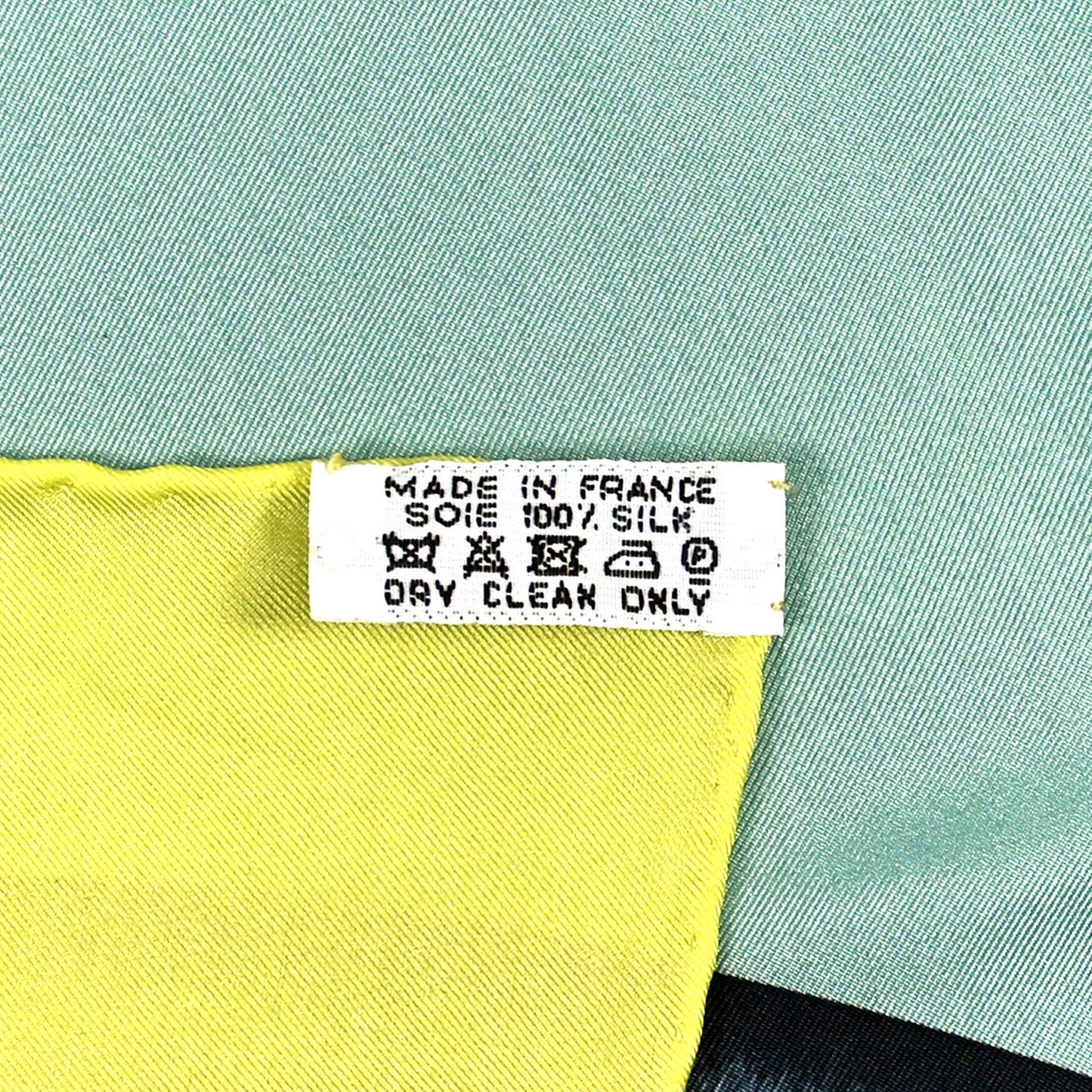 Silk Coup de Fouet Scarf 140 Vert Bleu