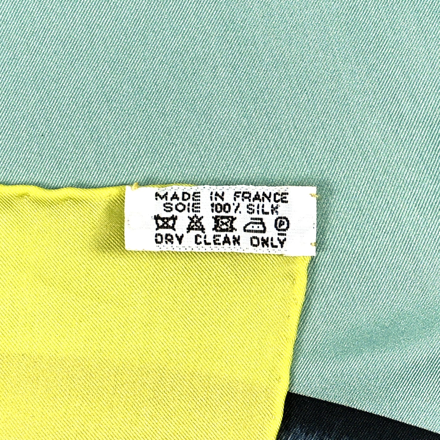 Hermes Silk Coup de Fouet Scarf 140 Vert Bleu 3 of 3
