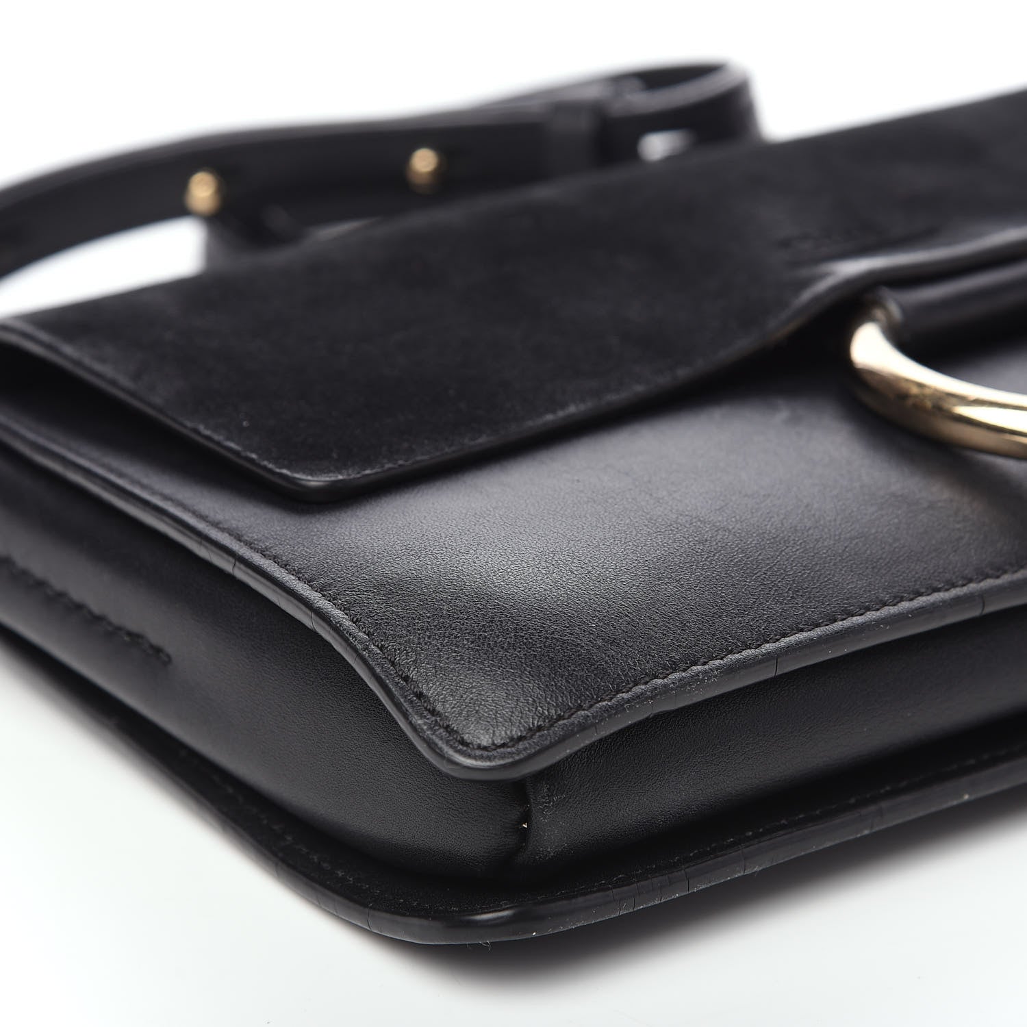Chloe Suede Calfskin Small Faye Shoulder Bag Black 7 of 13
