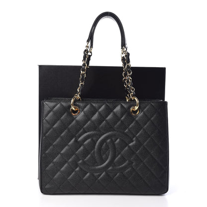 Chanel Caviar Quilted Grand Shopping Tote GST Black 10 of 10