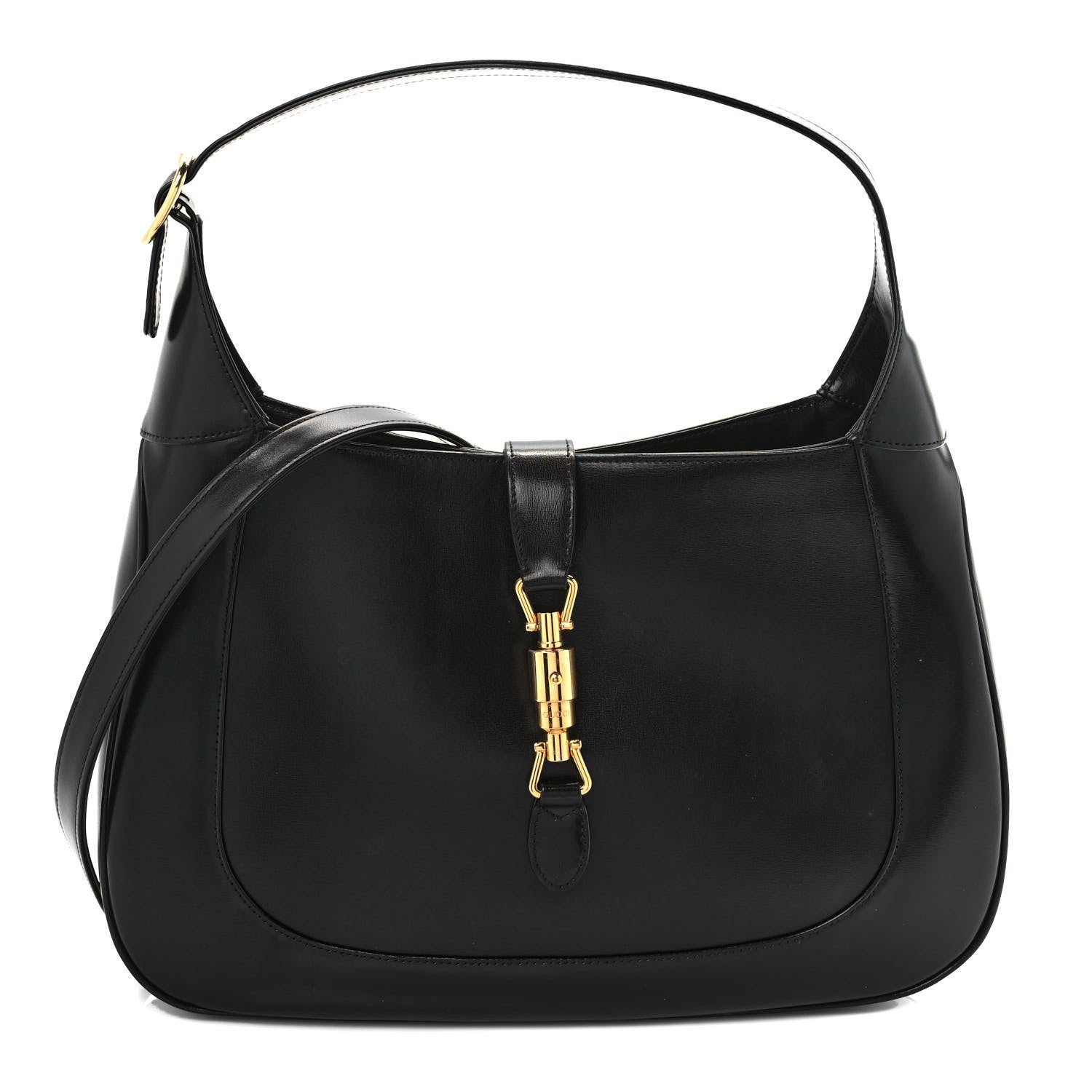 Gucci Boarded Dyana Lux Calfskin Medium Jackie 1961 Hobo Black 1 of 10
