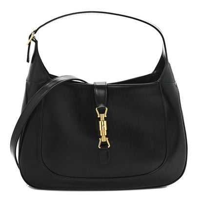 Gucci Boarded Dyana Lux Calfskin Medium Jackie 1961 Hobo Black 1 of 10