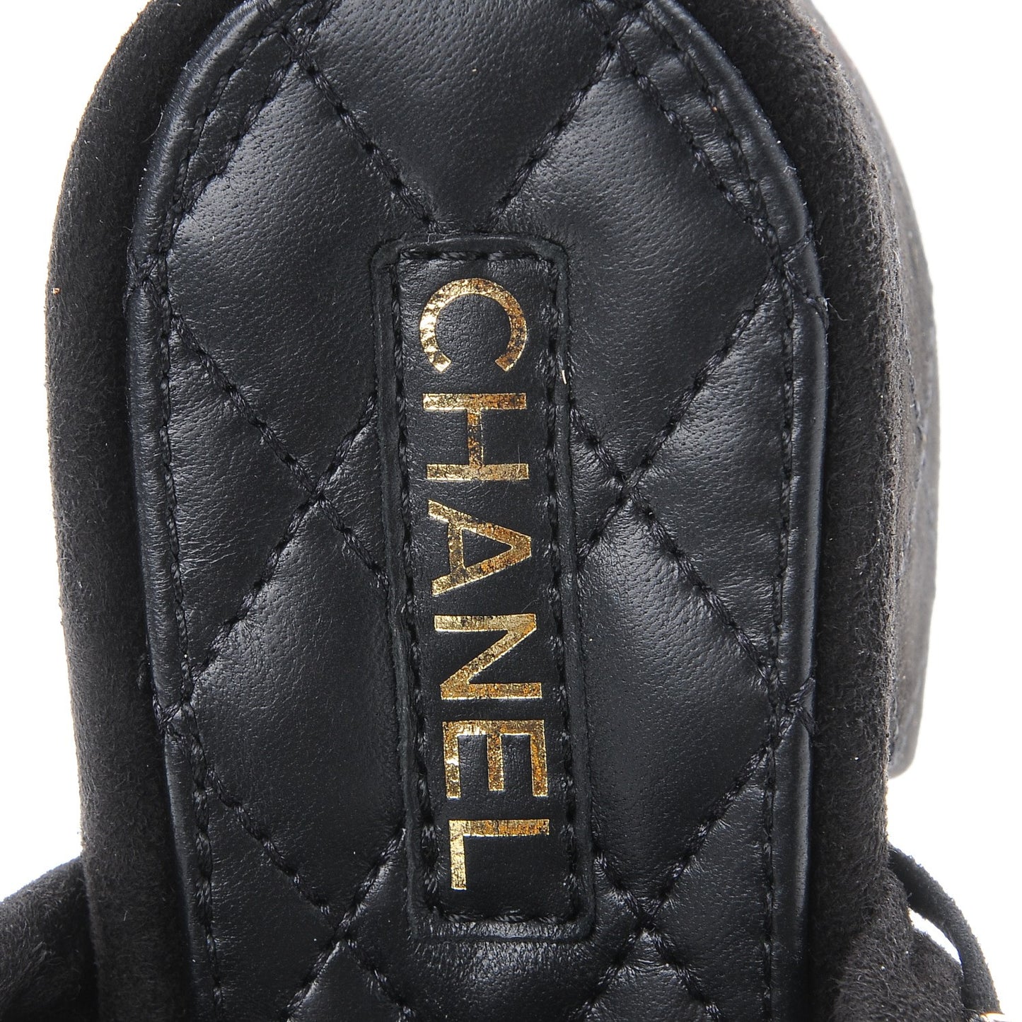 Kid Suede Chain Braided Sandals 36 Black