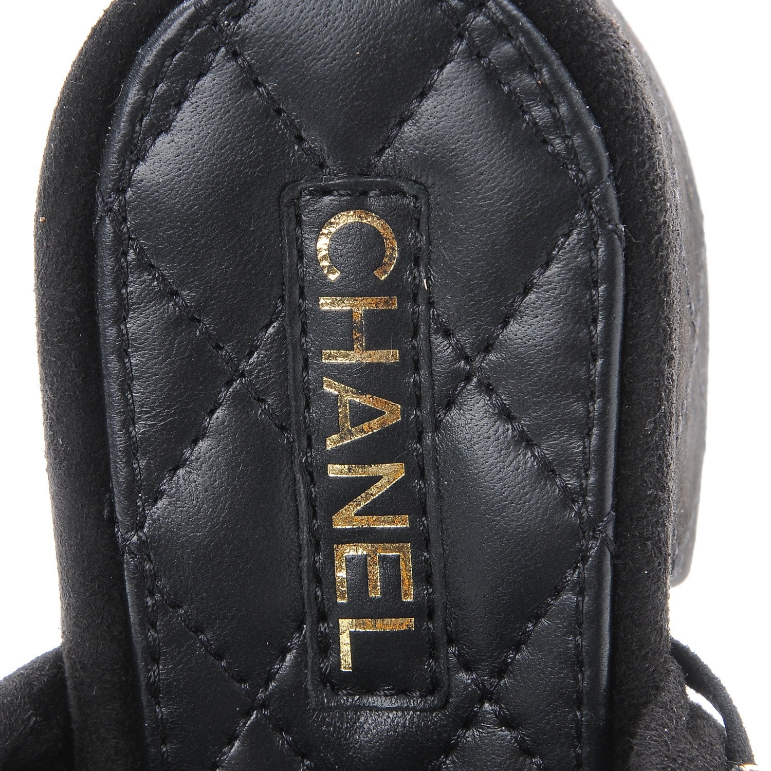 Chanel Kid Suede Chain Braided Sandals 36 Black 8 of 9