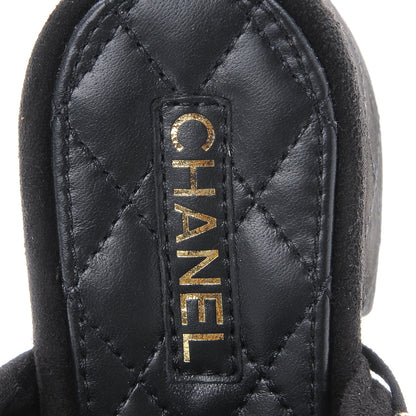 Chanel Kid Suede Chain Braided Sandals 36 Black 8 of 9