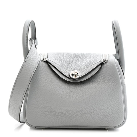 Taurillon Clemence Mini Lindy 20 Bleu Pale