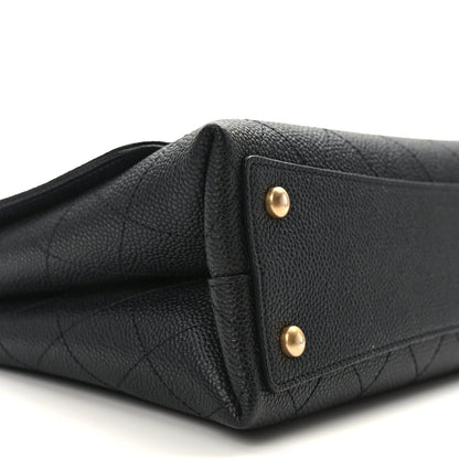 Chanel Grained Calfskin Stitched Flap Black 9 of 13