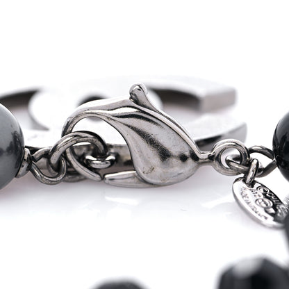 Chanel Pearl Beaded CC Bracelet Black 5 of 6