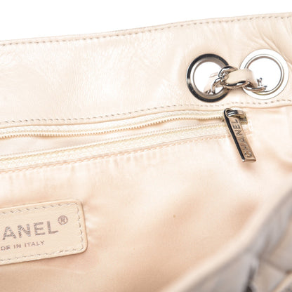 Chanel Lambskin Quilted East West Tote Beige 10 of 20
