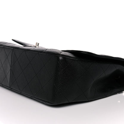 Chanel Caviar Quilted Jumbo Single Flap Black 9 of 10