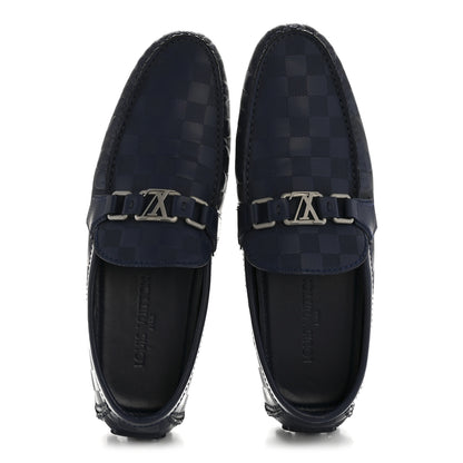 Louis Vuitton Damier Infini Mens Hockenheim Moccasin Loafers 9 Cosmos 2 of 11