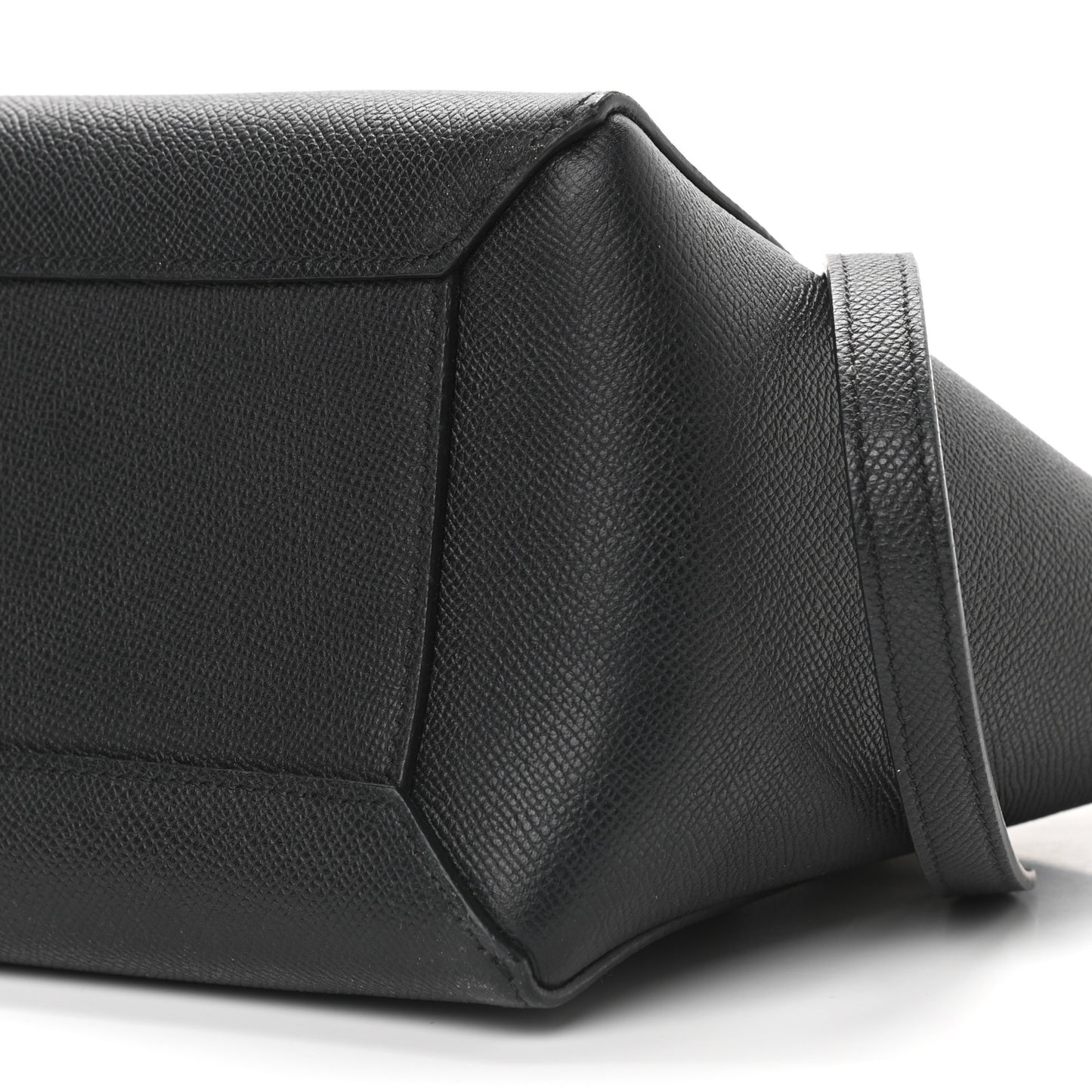 Grained Calfskin Micro Belt Bag Black
