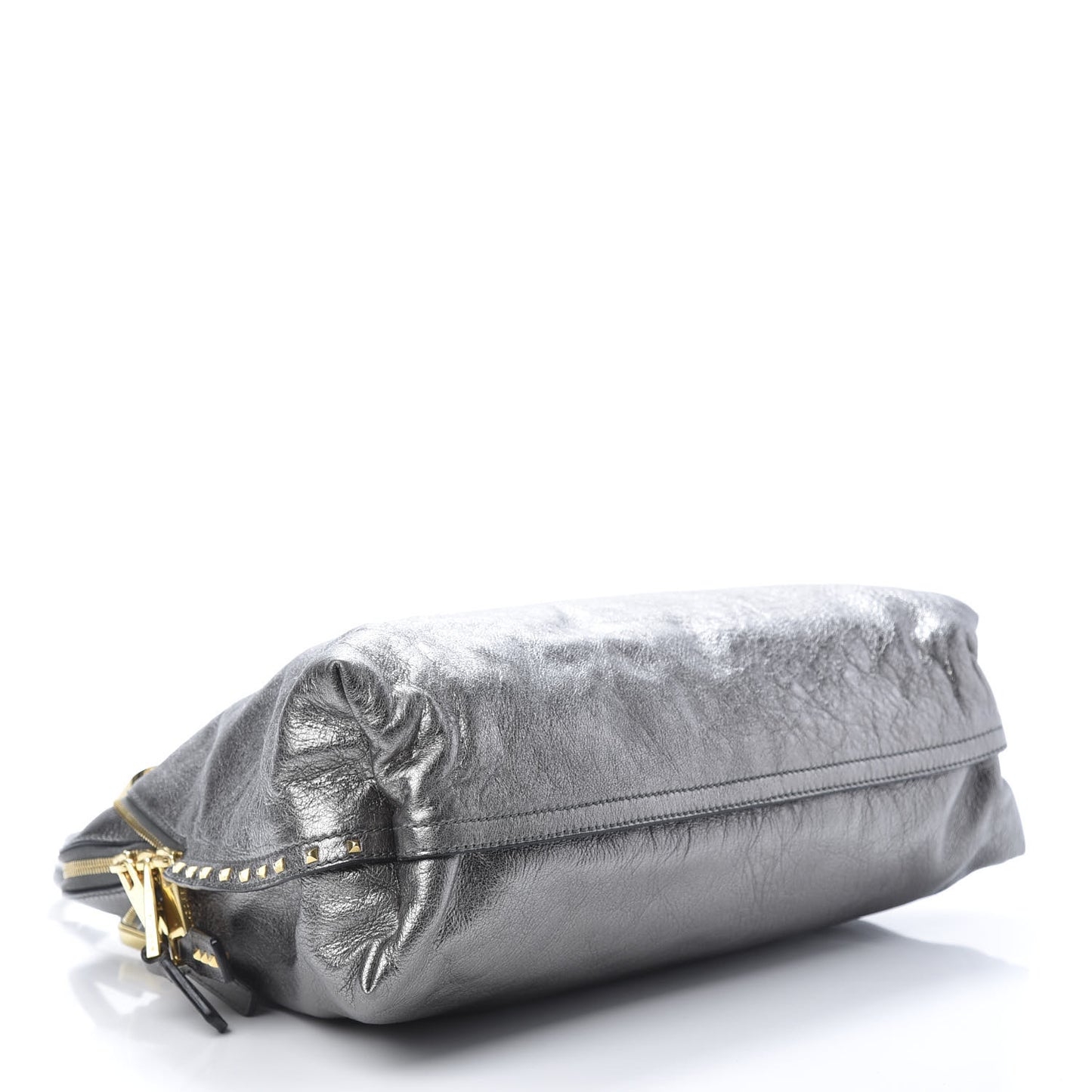 Metallic Calfskin Paradise Rio Tote Silver