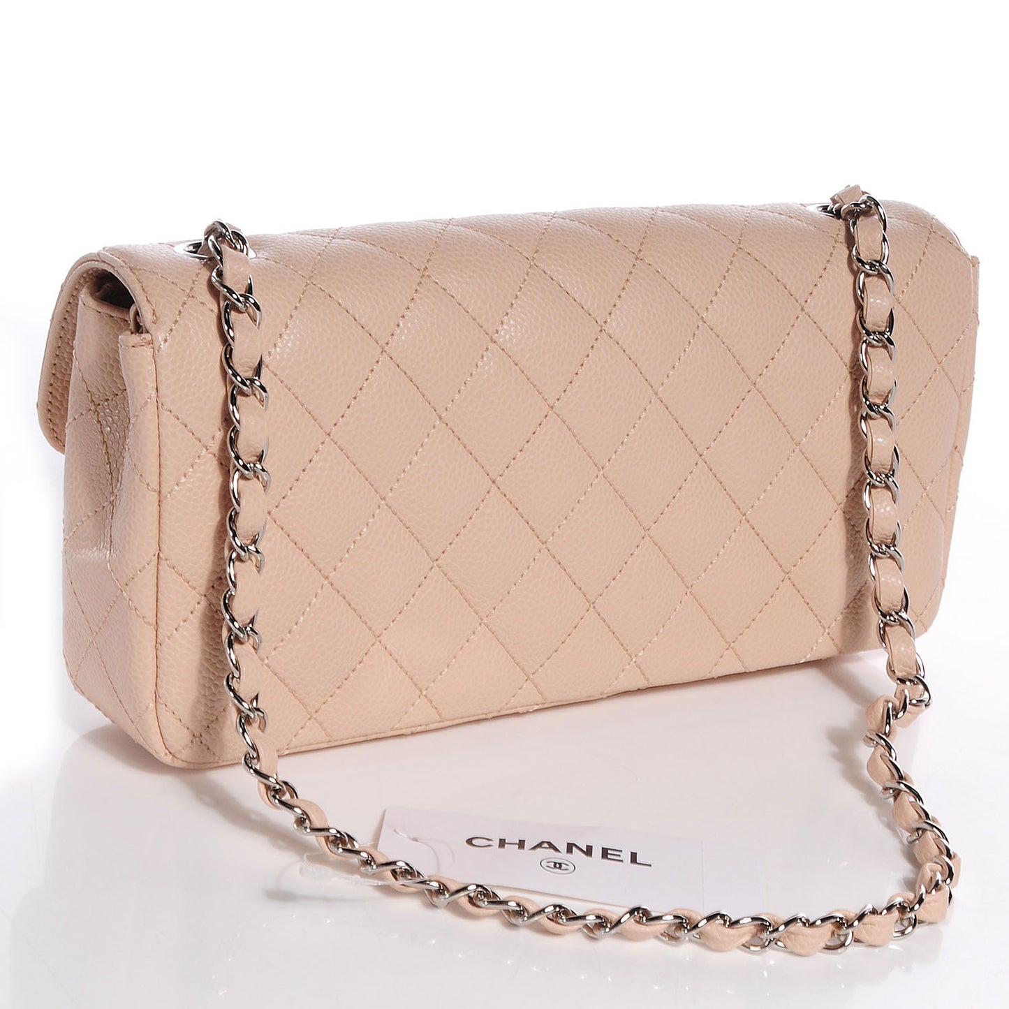 Caviar East West Flap Beige Clair