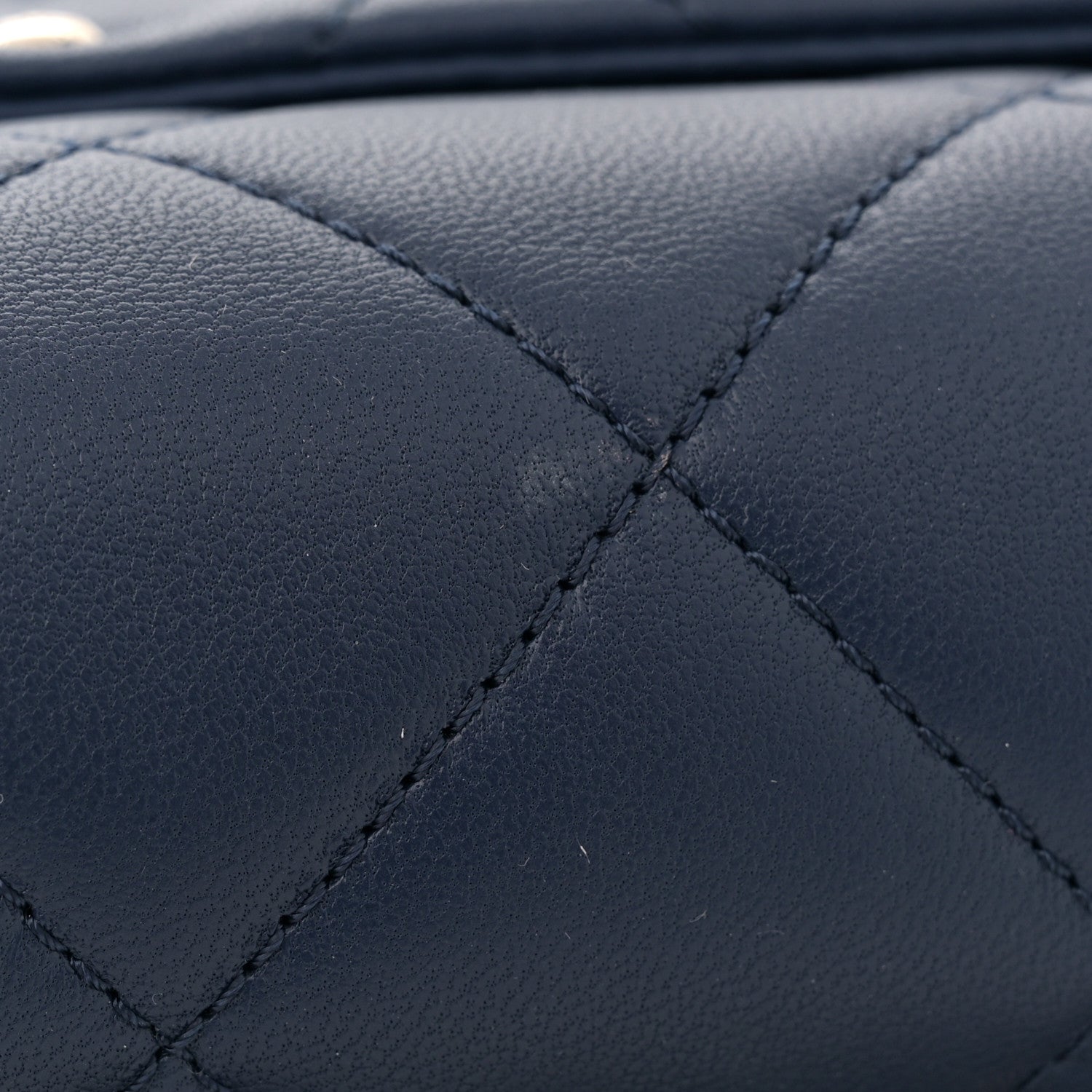 Chanel Lambskin Quilted Resin Bi-Color Chain Flap Bag Navy 11 of 12