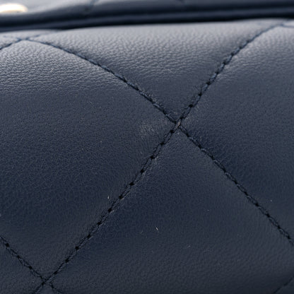 Chanel Lambskin Quilted Resin Bi-Color Chain Flap Bag Navy 11 of 12