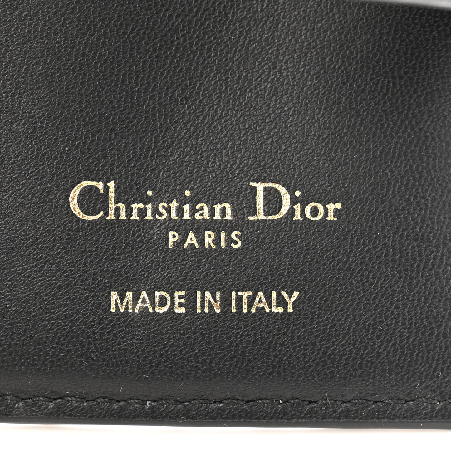 Supple Calfskin Cannage Caro Dandelion Card Holder Black