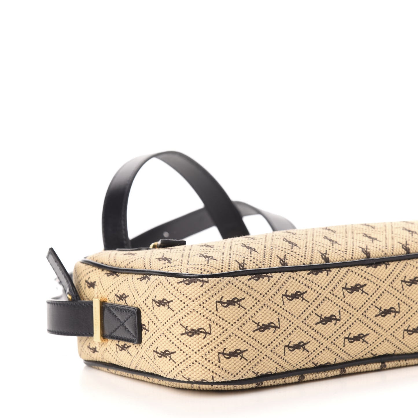 Canvas Monogram All Over Camera Bag Beige