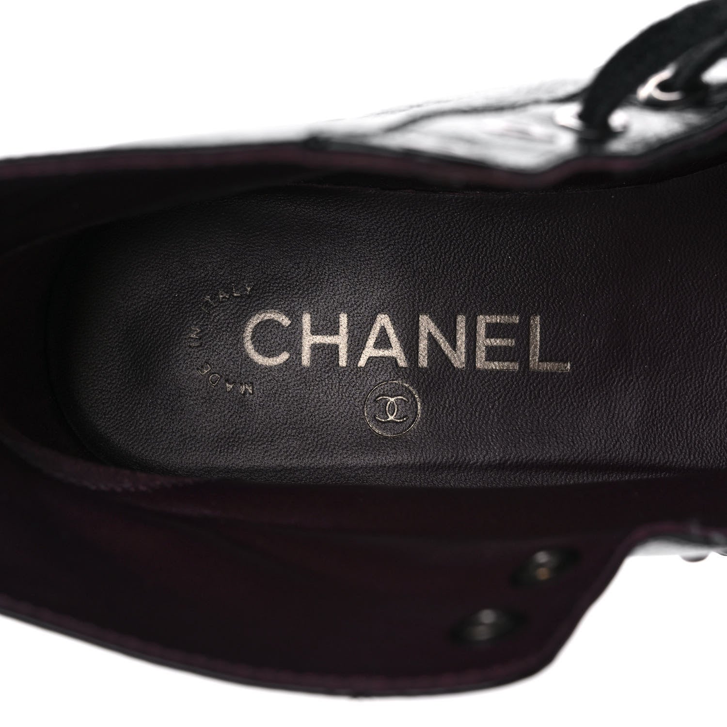 Chanel Crackled Calfskin Velvet Pearl Combat Short Boots 36 Black 7 of 8